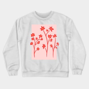 Red poppy flower illustration Crewneck Sweatshirt